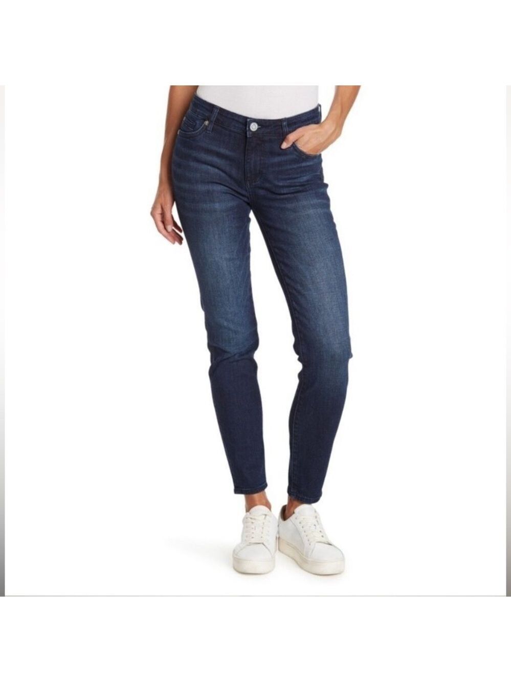 KUT from Kloth Sienna Skinny  Cropped Cut 3867 Jeans Dark Blue Size 6